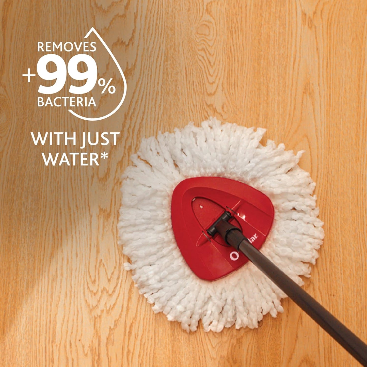 EasyWring Microfiber Spin Mop and Bucket – Standard Floor Cleaning System, Red/Gray